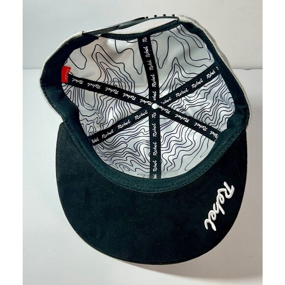 Rebel Fishing Lures Gray  Satin Lined SnapBack Hat  w/black suede Bill - Picture 6 of 6